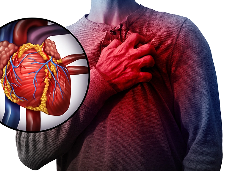 shortness of breath from heart pain