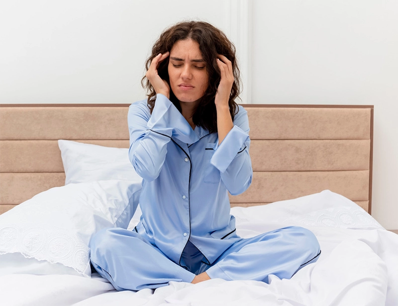 women struggling with insomnia